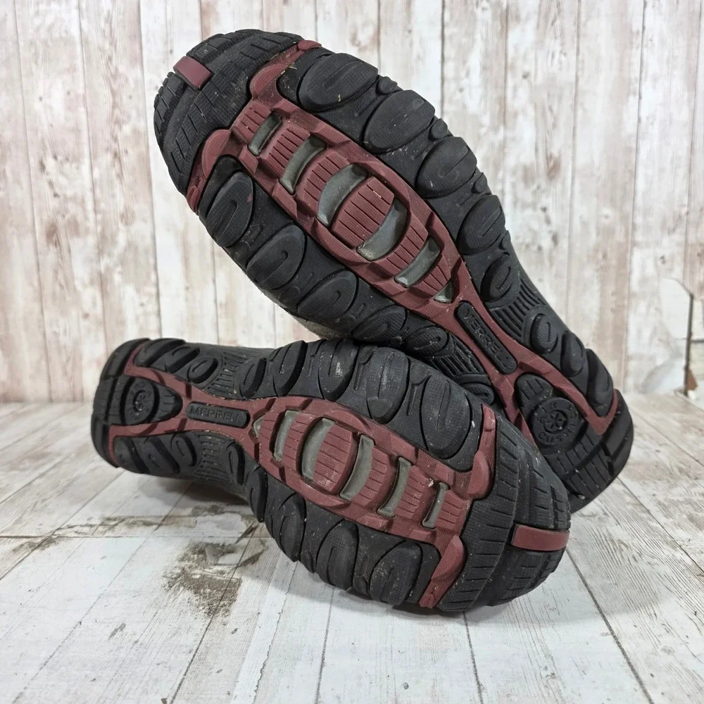 Merrell Alverstone Waterproof Hiking Shoes Black Grey Red J84279W Mens 13 W